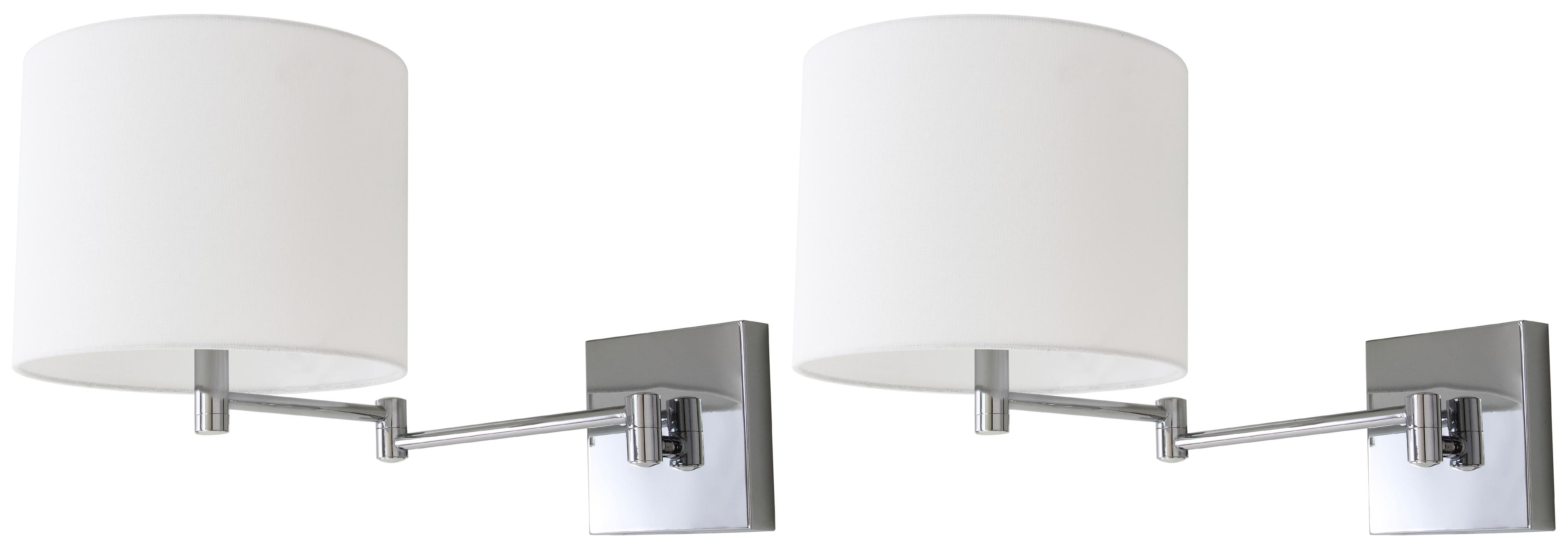 Lillian Chrome Polished Transitional Wall Sconce Set of 2