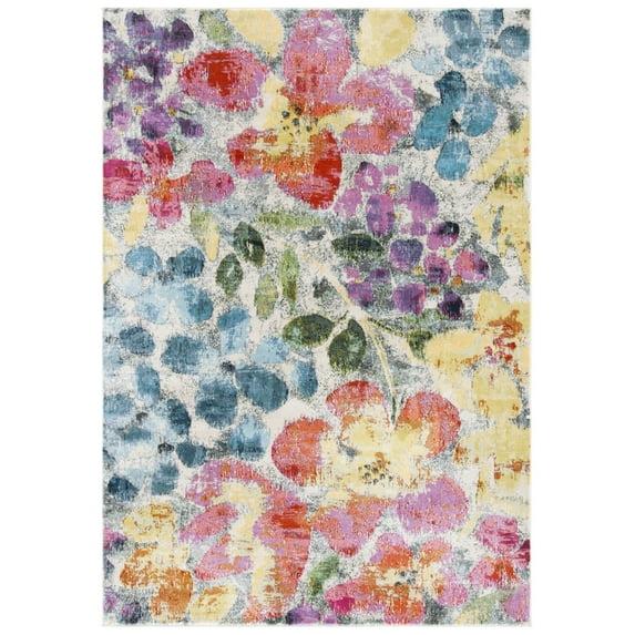 SAFAVIEH Lillian Camille Abstract Area Rug, Blue/Yellow, 3' x 5'