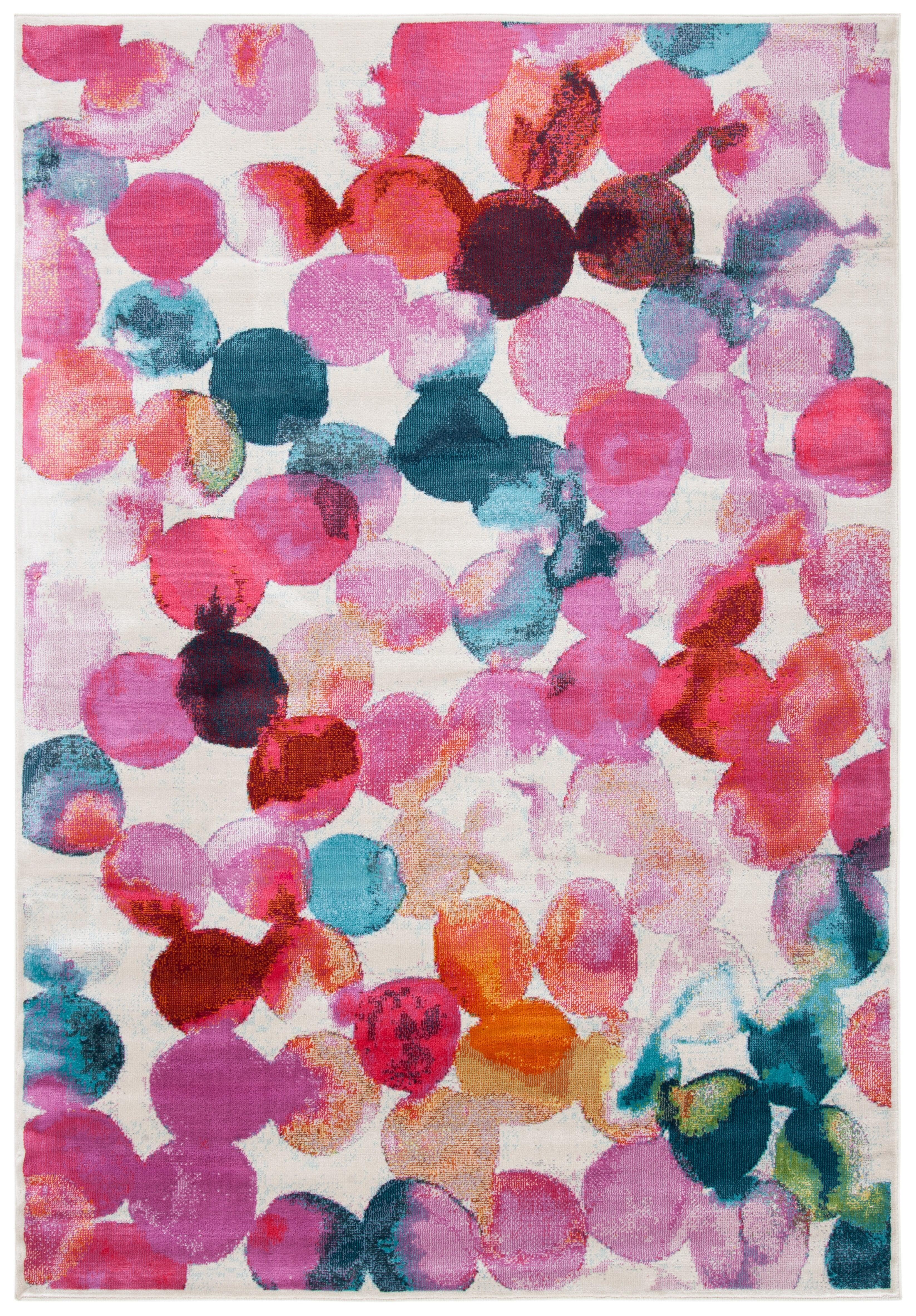 Lillian LLN377 Power Loomed Area Rug - Rose/Light Blue - 8'x10' - Safavieh