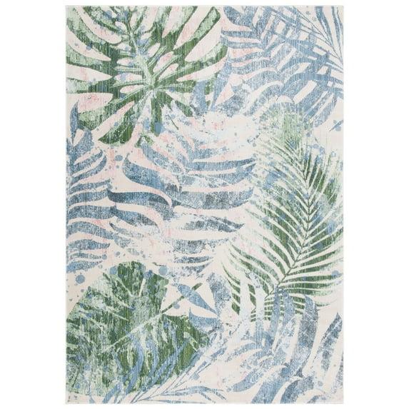 Lillian LLN382 Power Loomed Area Rug - Green/Blue - 5'3"x7'7" - Safavieh.