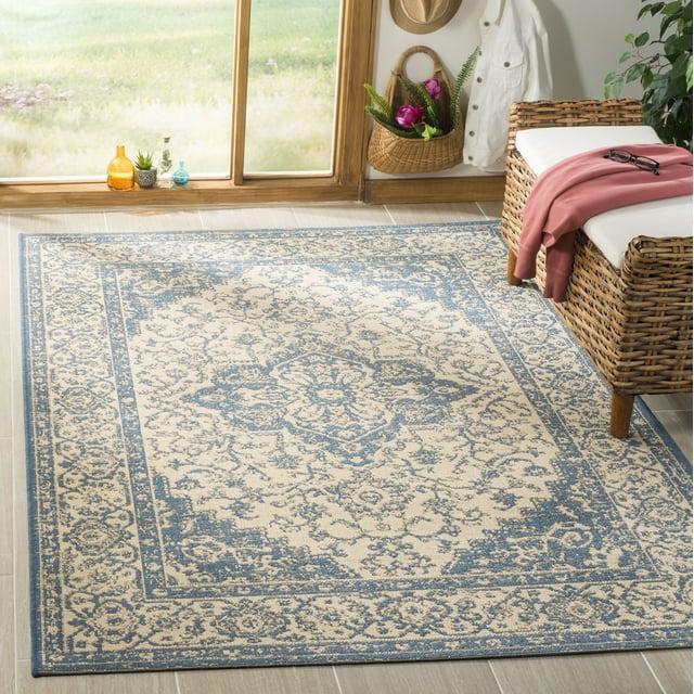 SAFAVIEH Linden Andreas Traditional Area Rug, Cream/Blue, 4' x 6'