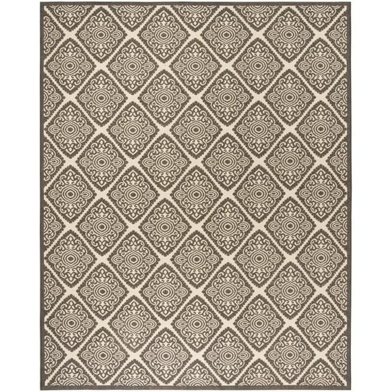 Linden LND132 Power Loomed Area Rug - Creme/Brown - 9'x12' - Safavieh