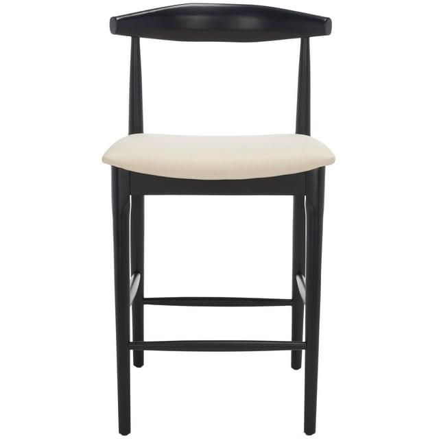 Lionel Retro Counter Stool - Black/Creme - Safavieh