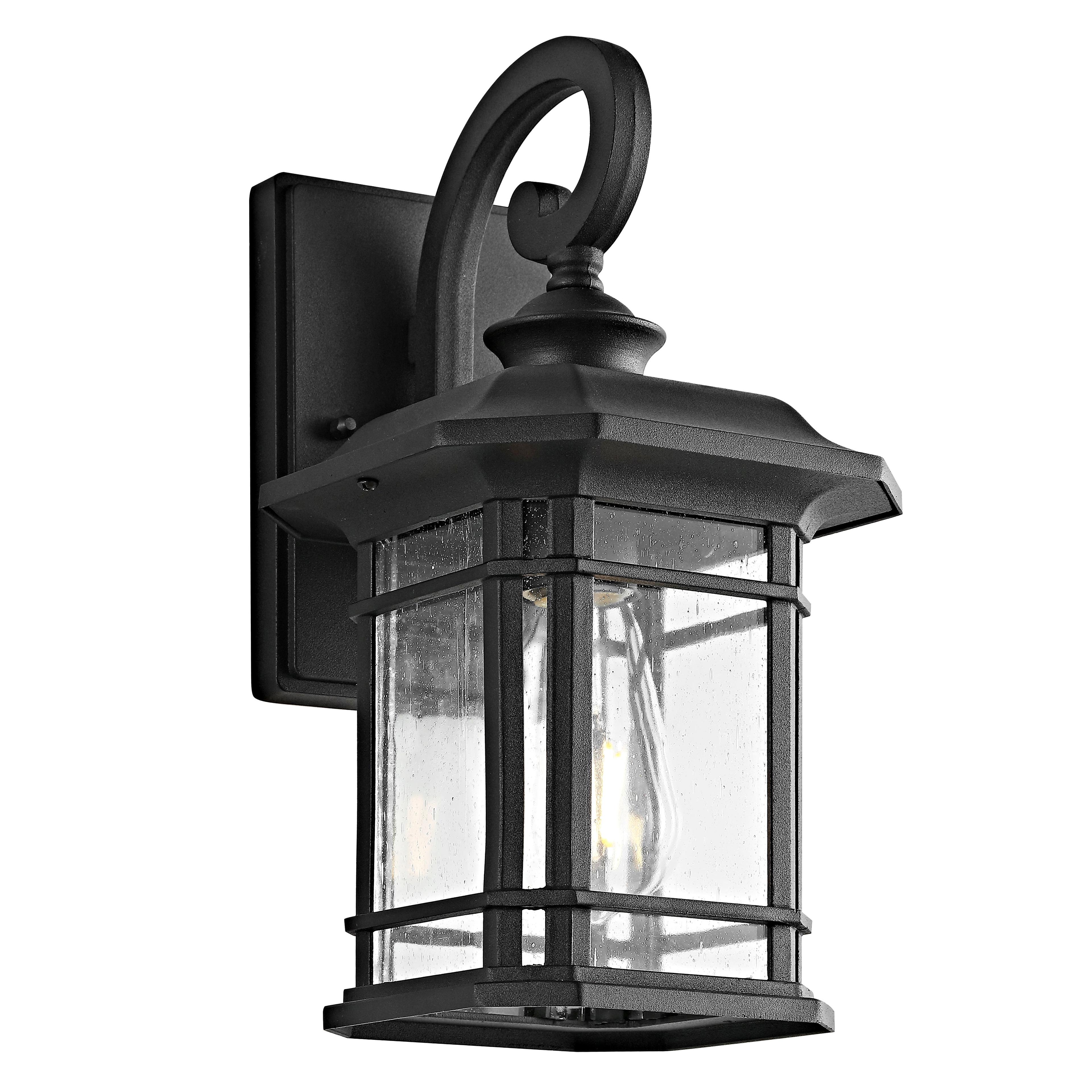 Lolia Outdoor Wall Lantern - Black - Safavieh