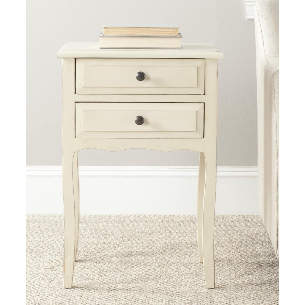 Lori End Table With Storage Drawers - AMH6576E - Barley - Safavieh Couture