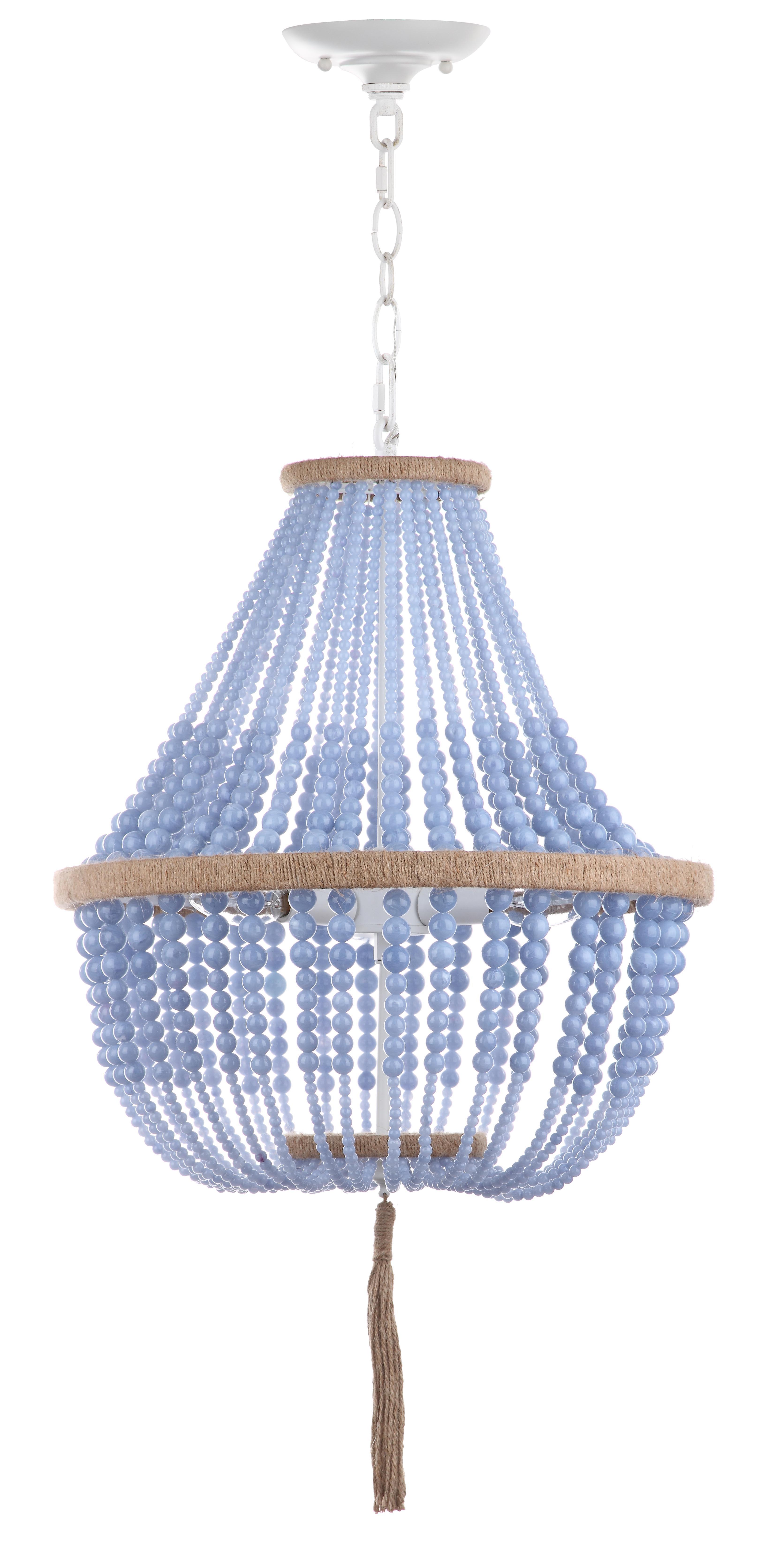 Lush Kristi 3 Light Beaded Pendant  - Safavieh