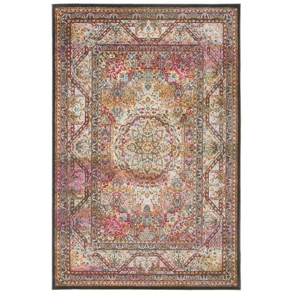Luxor LUX322 Power Loomed Area Rug - Ivory/Fuchsia - 5'3"x7'7" - Safavieh.