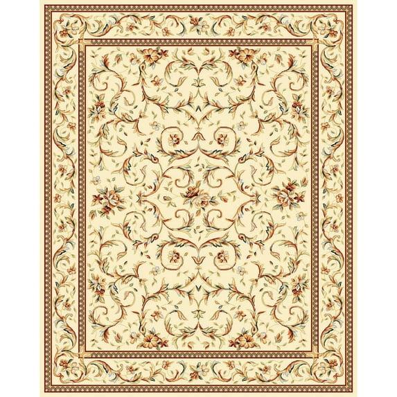 Lyndhurst LNH322 Power Loomed Area Rug - Ivory/Ivory - 10'x10' - Safavieh