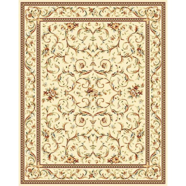 Lyndhurst LNH322 Power Loomed Area Rug - Ivory/Ivory - 5'3"x7'6" - Safavieh