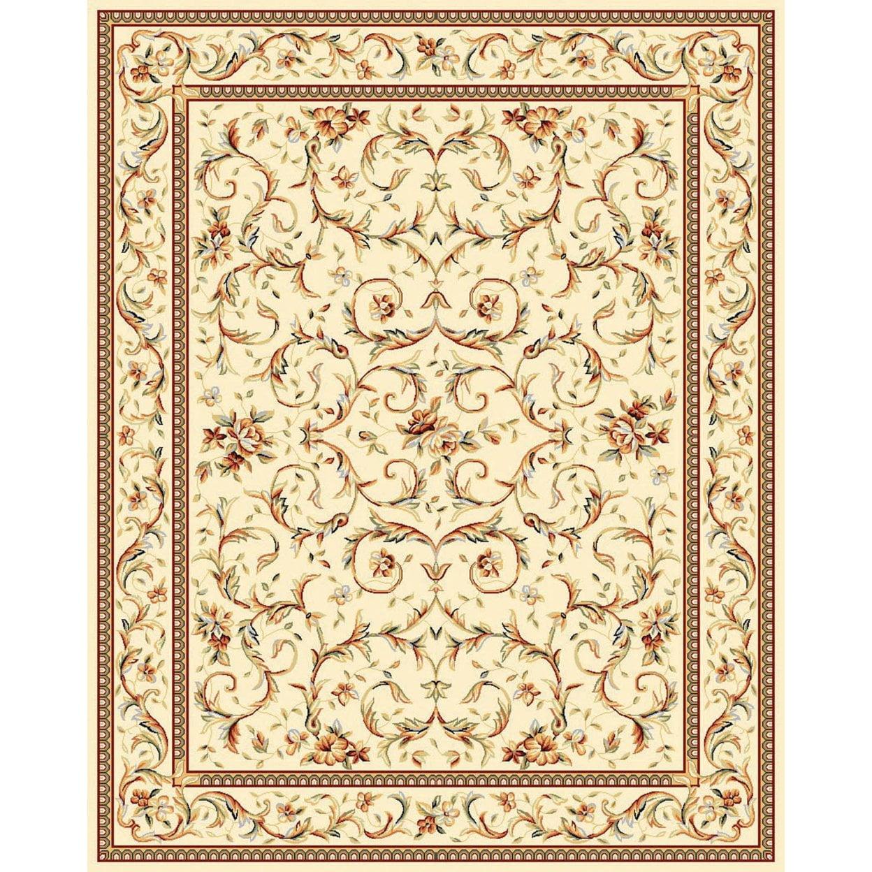 Lyndhurst LNH322 Power Loomed Area Rug - Ivory/Ivory - 6'x6' - Safavieh