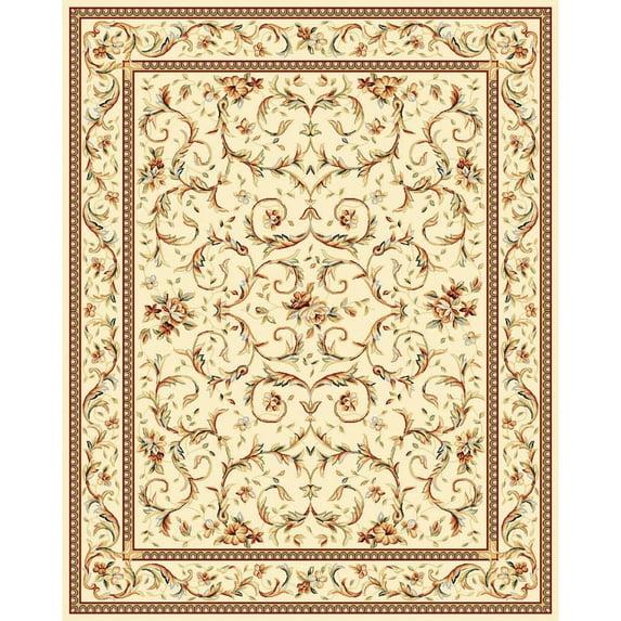Lyndhurst LNH322 Power Loomed Area Rug - Ivory/Ivory - 6'x6' - Safavieh