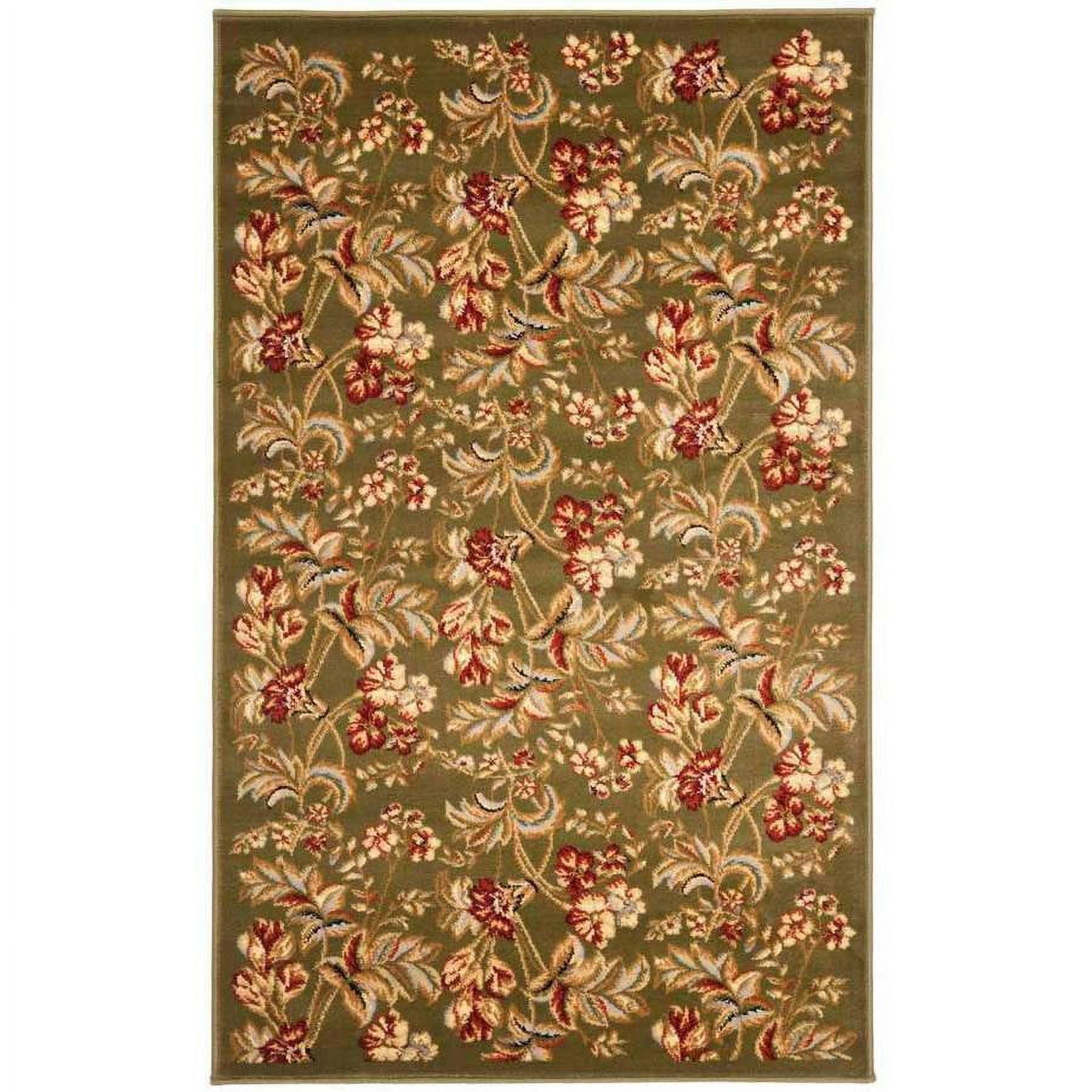 Sage Multicolor Floral Synthetic Tufted Area Rug 3'3" x 5'3"