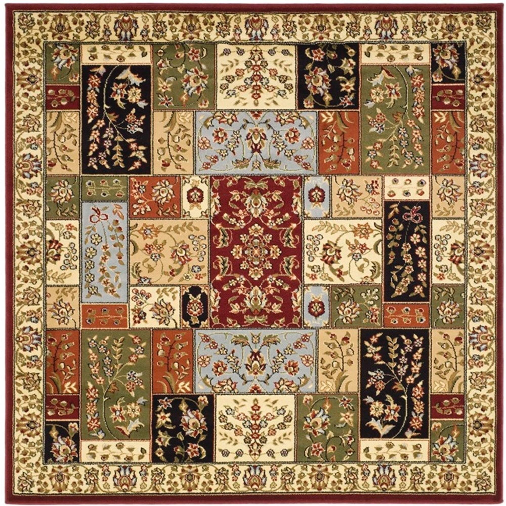 Lyndhurst LNH318 Power Loomed Area Rug - Multi/Ivory - 10'x10' - Safavieh