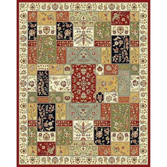 Lyndhurst LNH318 Power Loomed Area Rug - Multi/Ivory - 8'x8' - Safavieh.