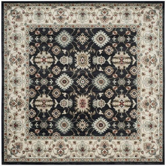 Lyndhurst LNH332 Power Loomed Area Rug - Navy/Cream - 7'x7' - Safavieh.