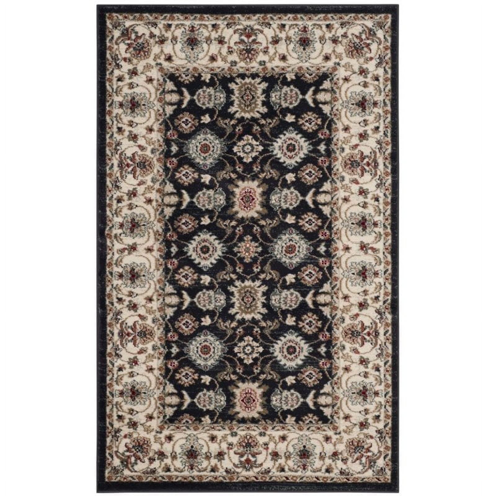 Lyndhurst LNH332 Power Loomed Area Rug - Navy/Cream - 8'x10' - Safavieh.