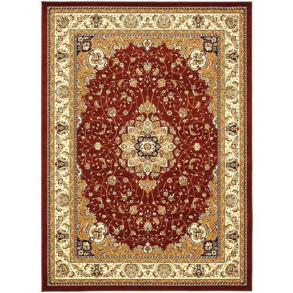 Lyndhurst LNH329 Power Loomed Area Rug - Red/Ivory - 8'x11' - Safavieh