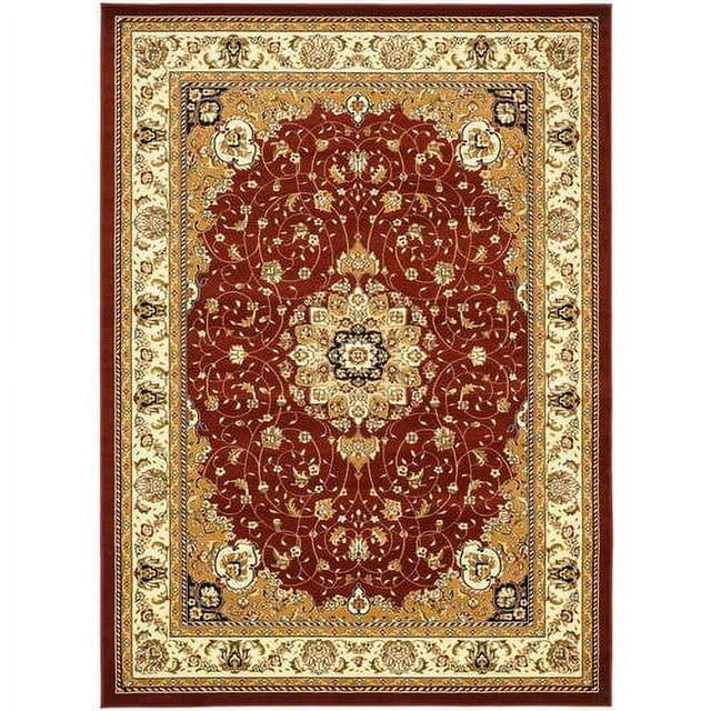 Lyndhurst LNH329 Power Loomed Area Rug - Red/Ivory - 8'x11' - Safavieh