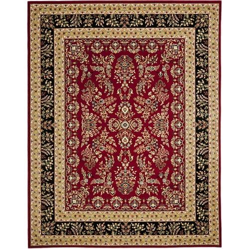 Lyndhurst Sarouk LNH331 Power Loomed Area Rug - Sage/Ivory - 5'3" Round - Safavieh