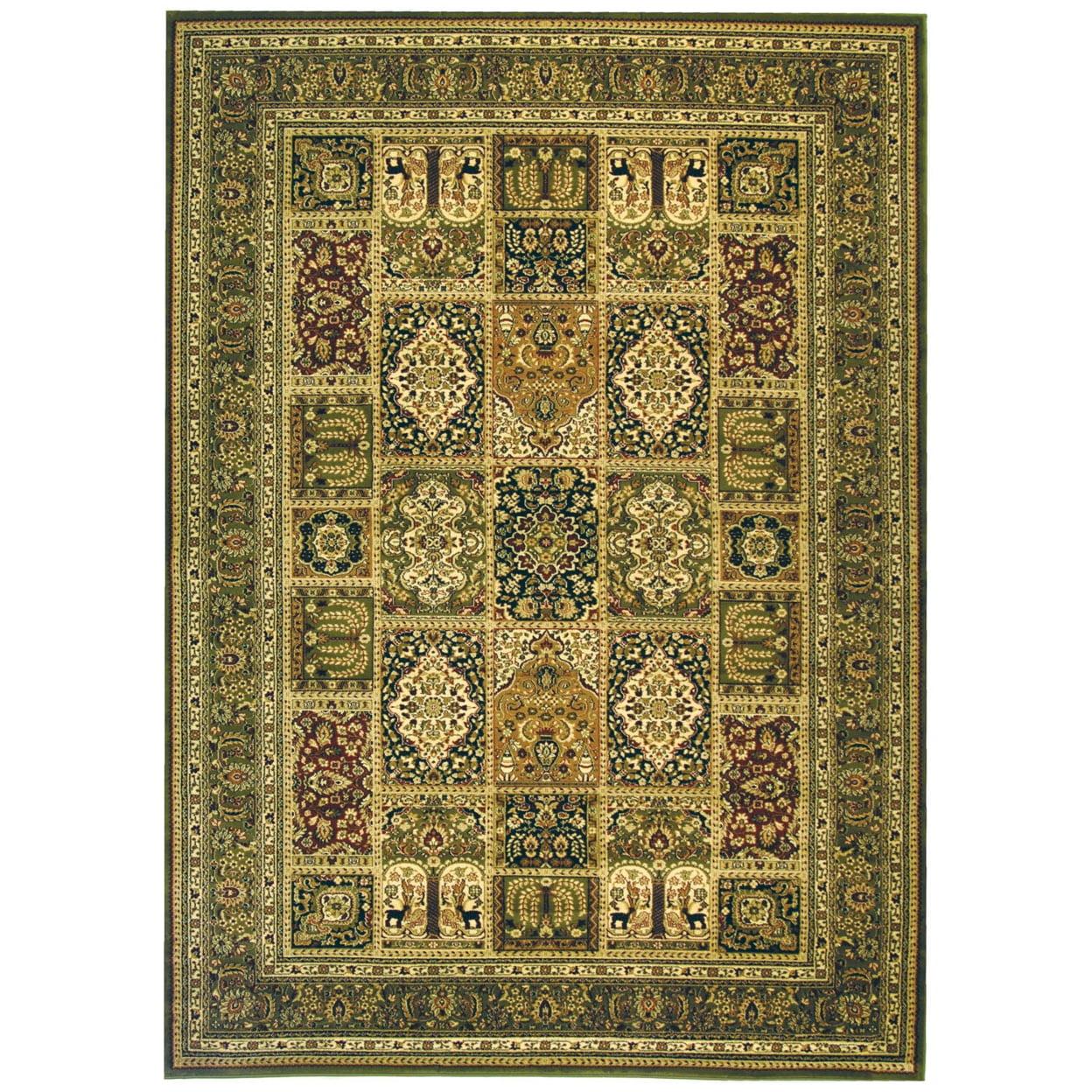 Lyndhurst LNH217 Power Loomed Area Rug - Multi/Green - 5'3"x7'6" - Safavieh.