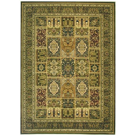 Lyndhurst LNH217 Power Loomed Area Rug - Multi/Green - 5'3"x7'6" - Safavieh.