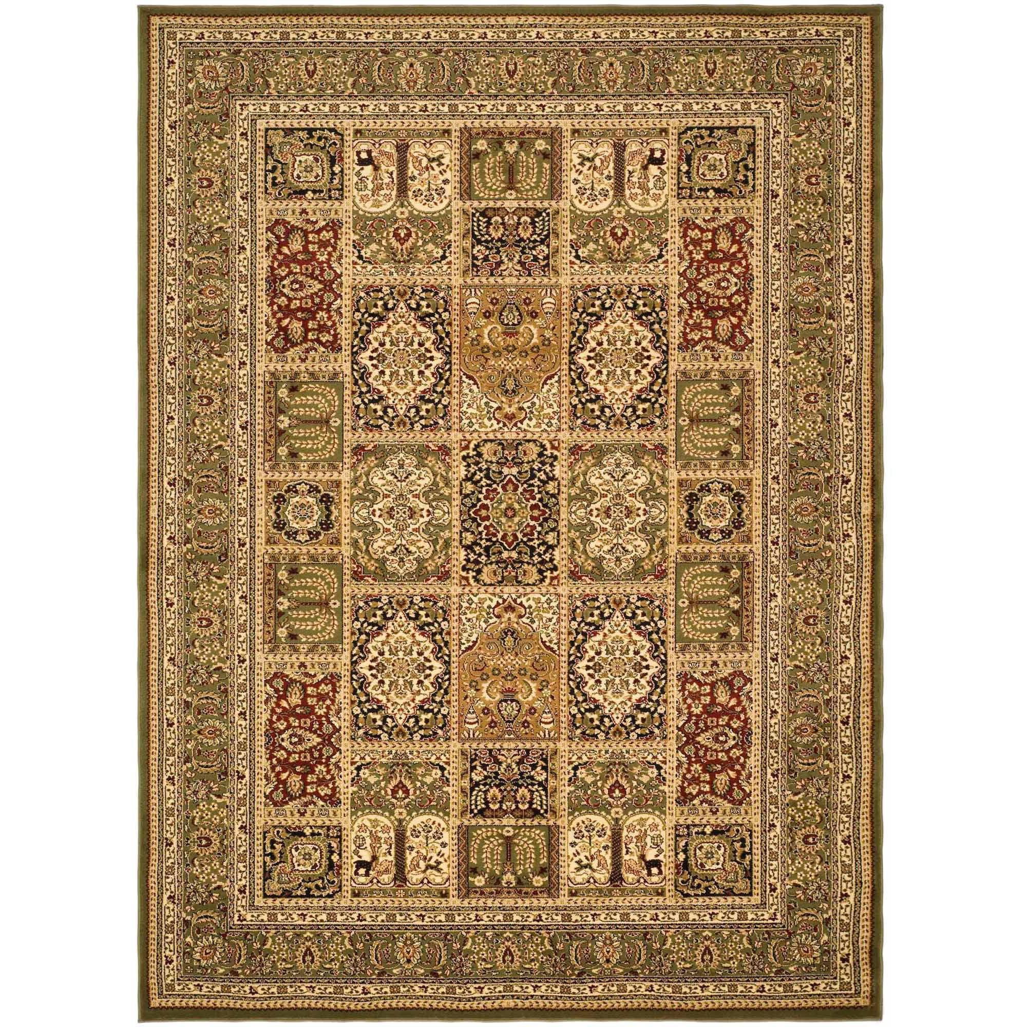Lyndhurst LNH217 Power Loomed Area Rug - Multi/Green - 6'x9' - Safavieh.