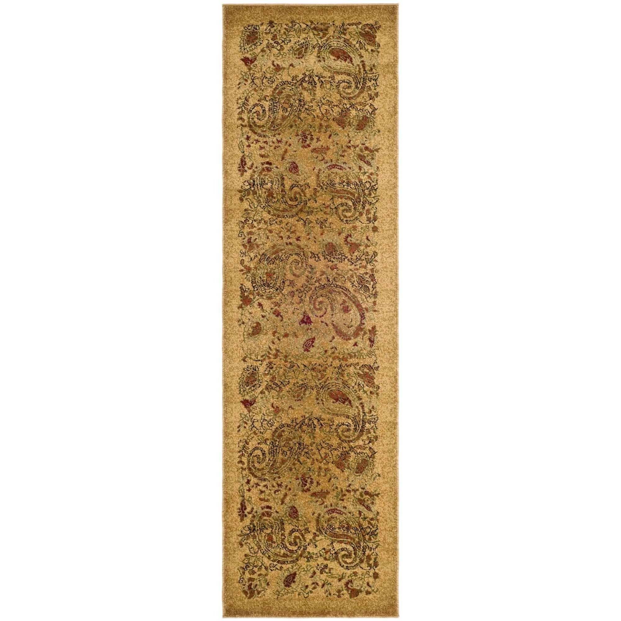 Lyndhurst LNH224 Power Loomed Runner Rug - Beige/Multi - 2'3"x22' - Safavieh