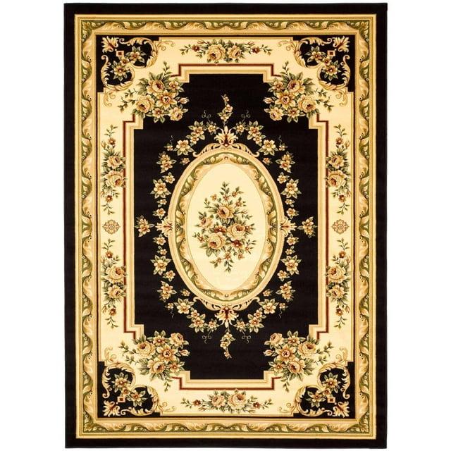 Lyndhurst LNH218 Power Loomed Area Rug - Black/Ivory - 5'3"x7'6" - Safavieh