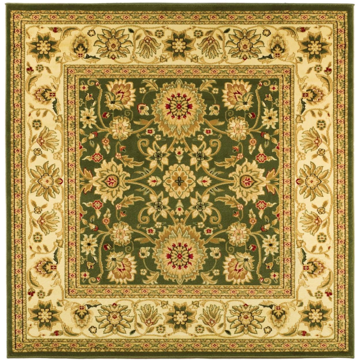 Lyndhurst LNH212 Power Loomed Area Rug - Sage/Ivory - 3'3"x3'3" - Safavieh.