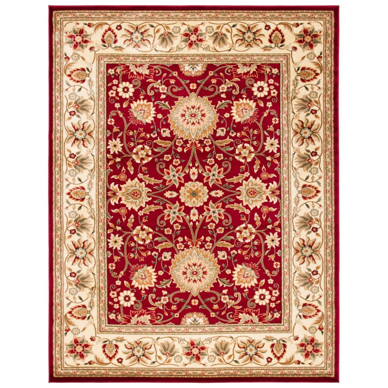 SAFAVIEH Lyndhurst Victoria Floral Area Rug, Red/Ivory, 10' x 14'