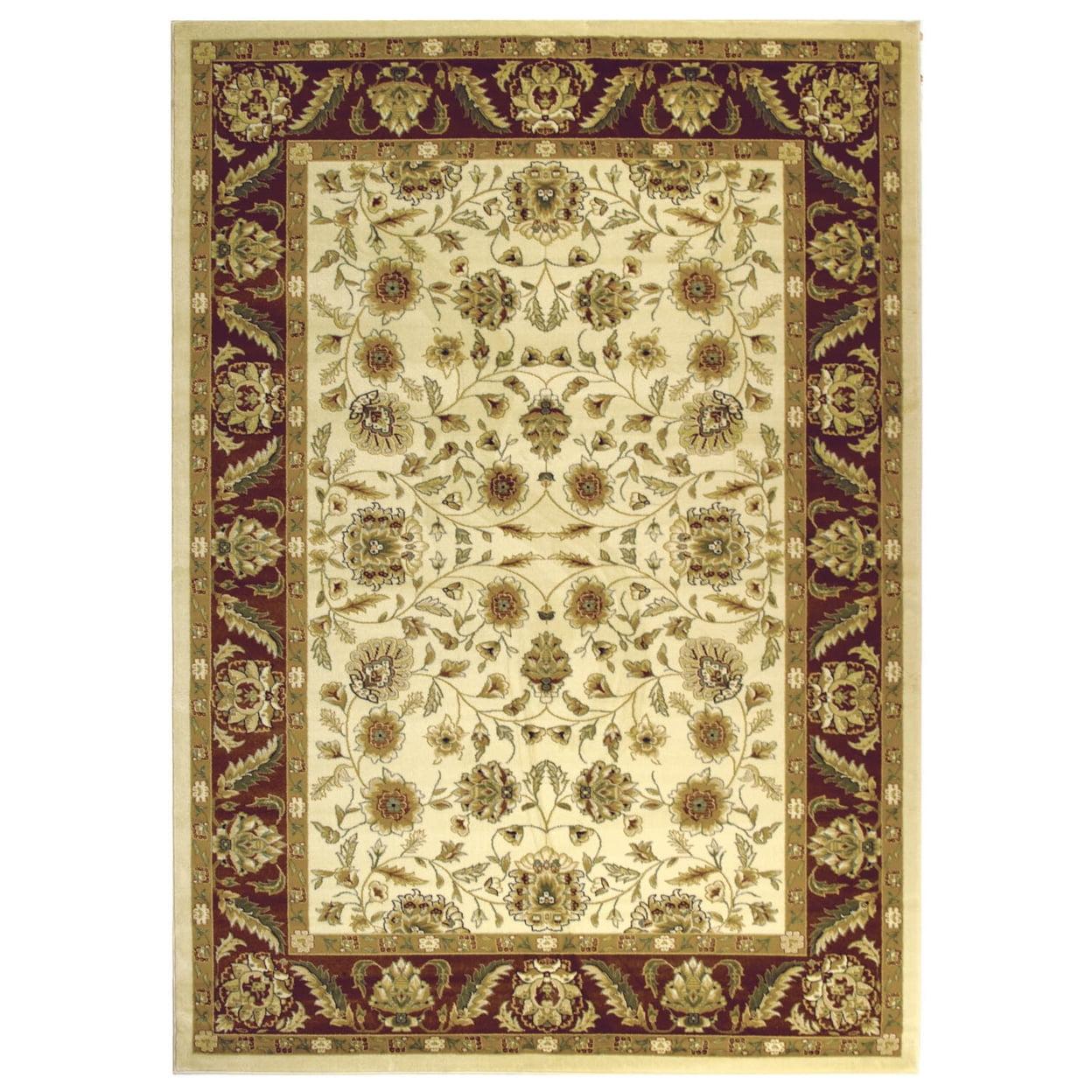 Lyndhurst LNH215 Power Loomed Area Rug - Ivory/Red - 5'3"x7'6" - Safavieh.