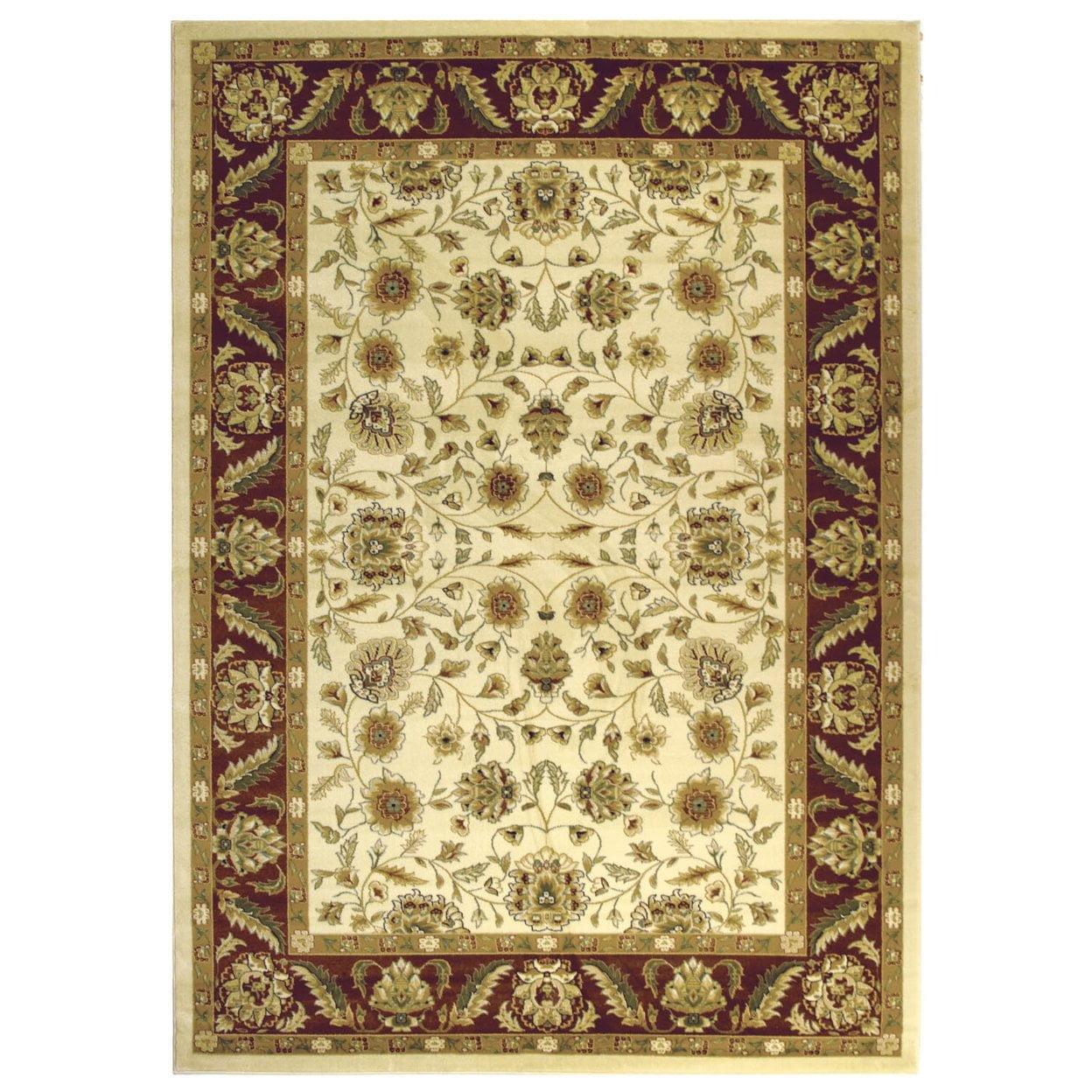 Lyndhurst LNH215 Power Loomed Area Rug - Ivory/Red - 6'x9' - Safavieh