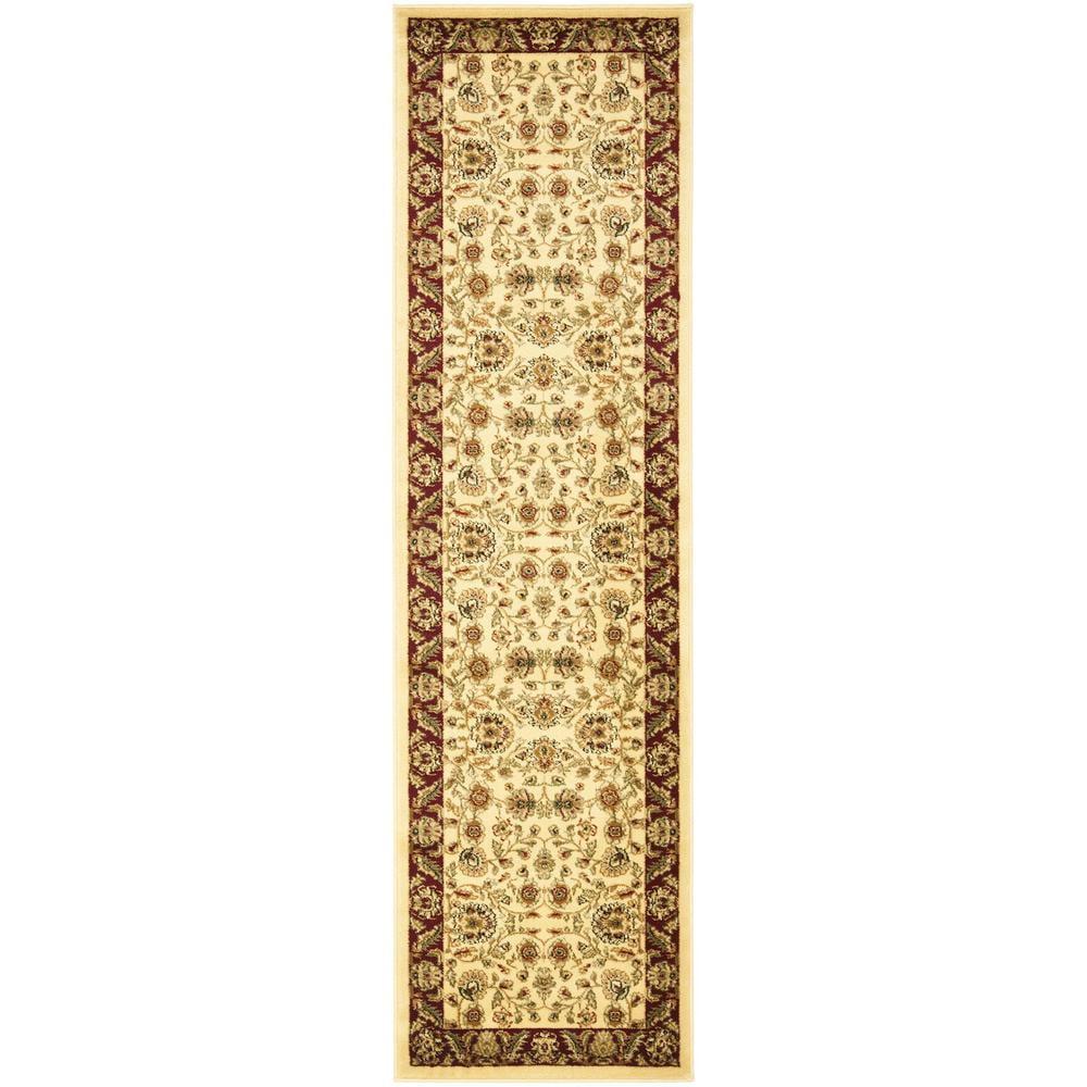 Lyndhurst LNH215 Power Loomed Runner Rug - Ivory/Red - 2'3"x6' - Safavieh