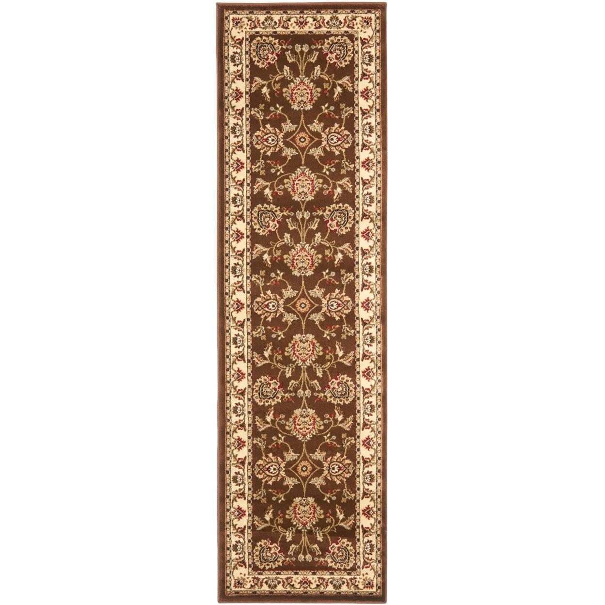 Lyndhurst LNH555 Power Loomed Area Rug - Brown/Ivory - 6'7"x9'6" - Safavieh.