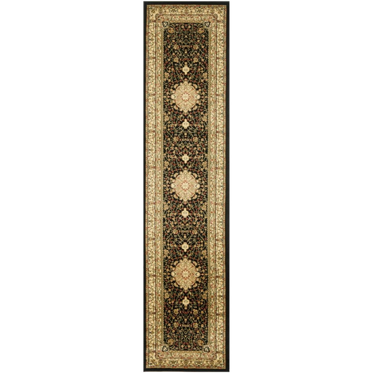 Lyndhurst LNH213 Power Loomed Accent Rug - Black/Ivory - 3'3"x5'3" - Safavieh.