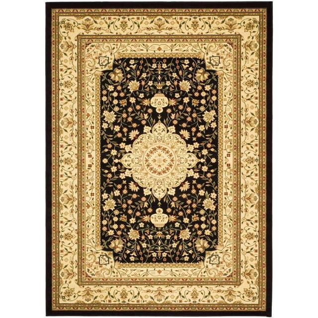 Lyndhurst LNH213 Power Loomed Area Rug - Black/Ivory - 4'x6' - Safavieh.