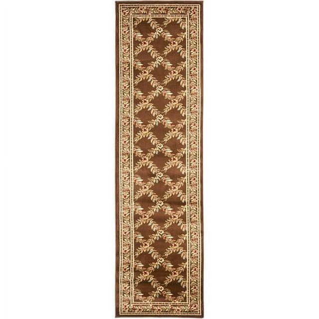Lyndhurst LNH557 Power Loomed Runner Rug - Brown/Brown - 2'3"x12' - Safavieh