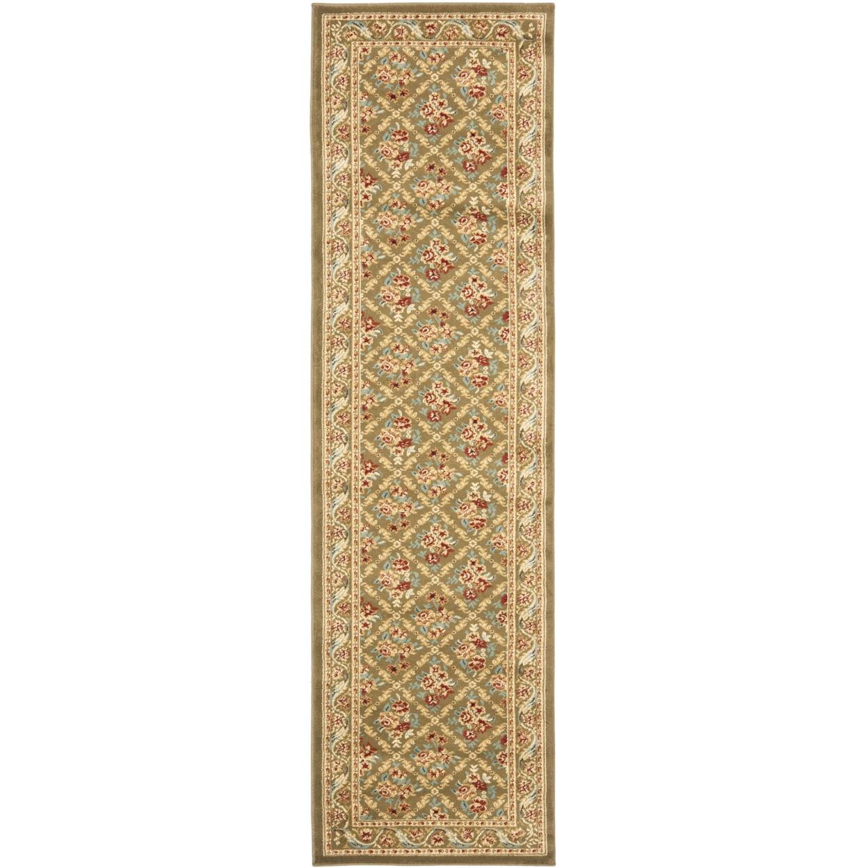 Lyndhurst LNH556 Power Loomed Area Rug - Green/Green - 5'3"x7'6" - Safavieh.