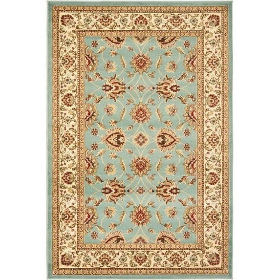 Lyndhurst LNH553 Power Loomed Area Rug - Blue/Ivory - 6'7"x6'7" - Safavieh