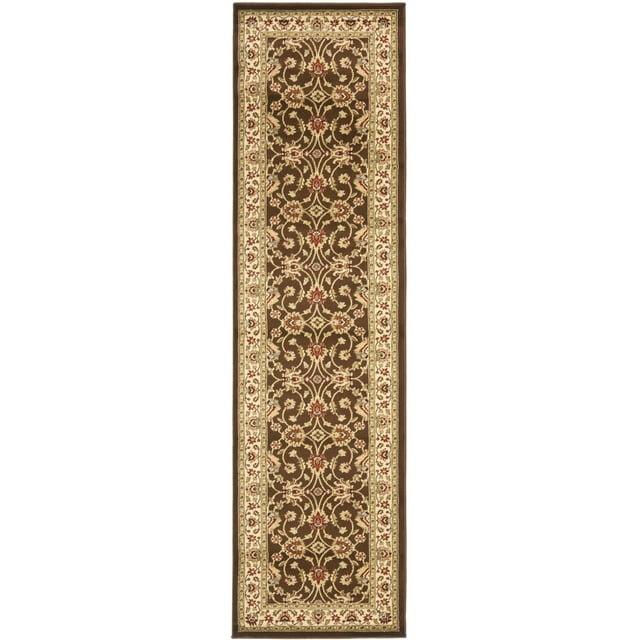 Lyndhurst LNH553 Power Loomed Area Rug - Brown/Ivory - 8'9"x12' - Safavieh