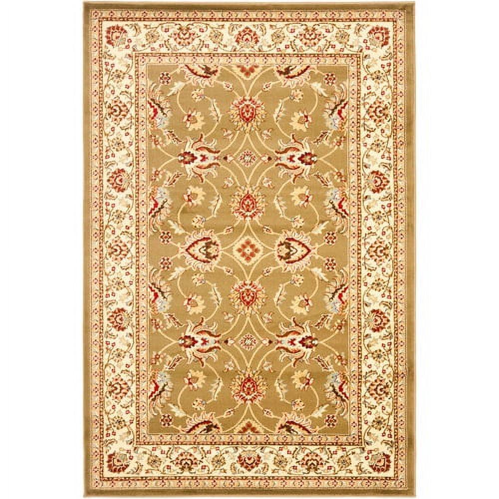 Lyndhurst LNH553 Power Loomed Area Rug - Green/Ivory - 4'x6' - Safavieh.