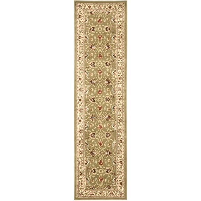 Lyndhurst LNH553 Power Loomed Area Rug - Green/Ivory - 8'9"x12' - Safavieh