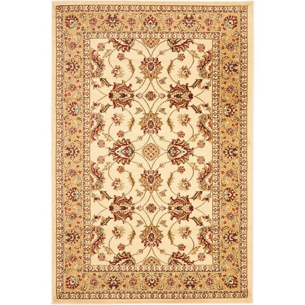 Elegant Ivory and Beige Tufted Floral Area Rug - 4' x 6'