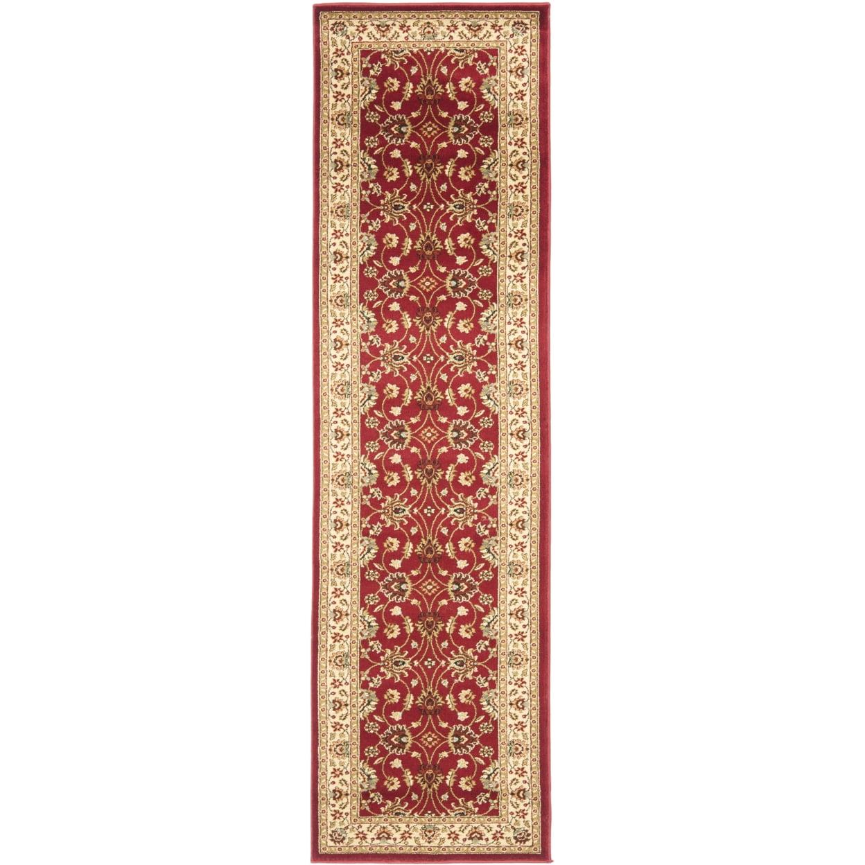 Lyndhurst LNH553 Power Loomed Area Rug - Red/Ivory - 6'7"x6'7" - Safavieh.