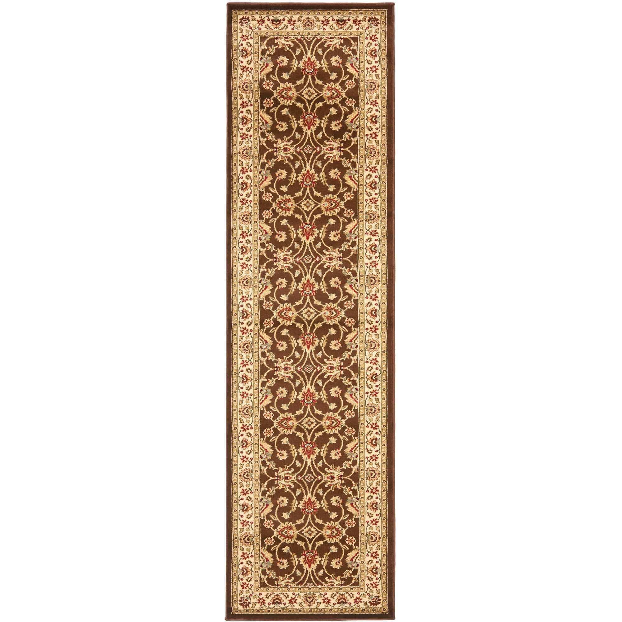Lyndhurst LNH553 Power Loomed Runner Rug - Brown/Ivory - 2'3"x16' - Safavieh.