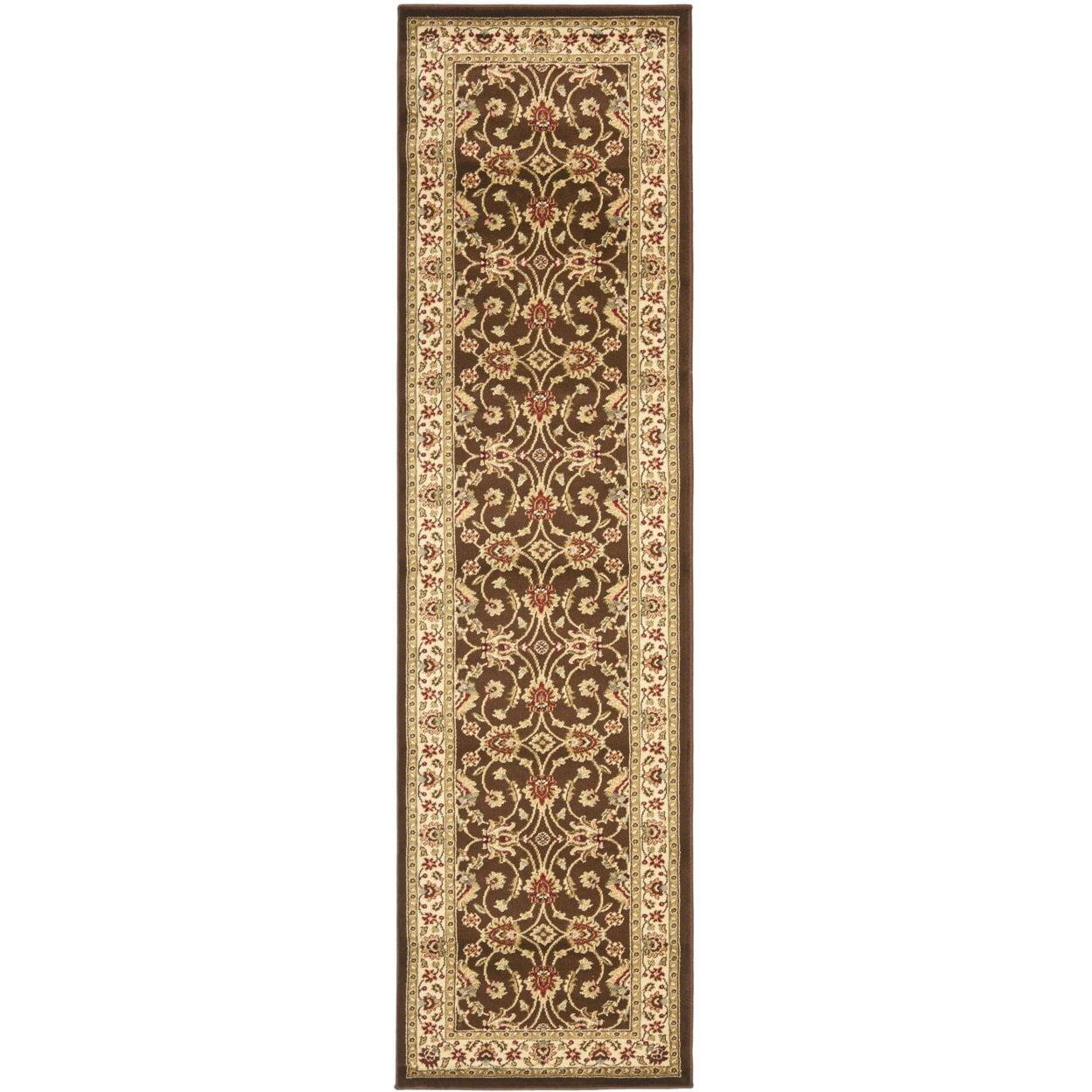 Lyndhurst LNH553 Power Loomed Runner Rug - Brown/Ivory - 2'3"x16' - Safavieh.