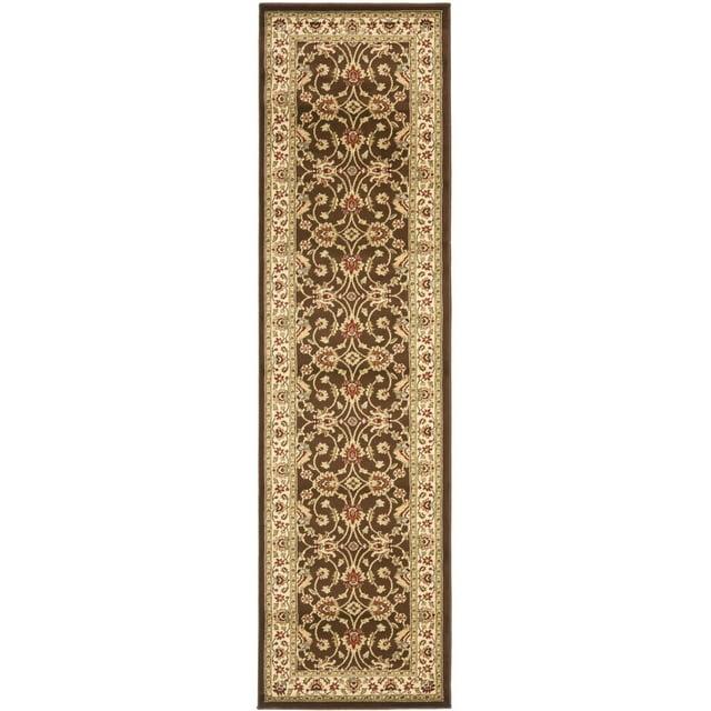Lyndhurst LNH553 Power Loomed Runner Rug - Brown/Ivory - 2'3"x16' - Safavieh.