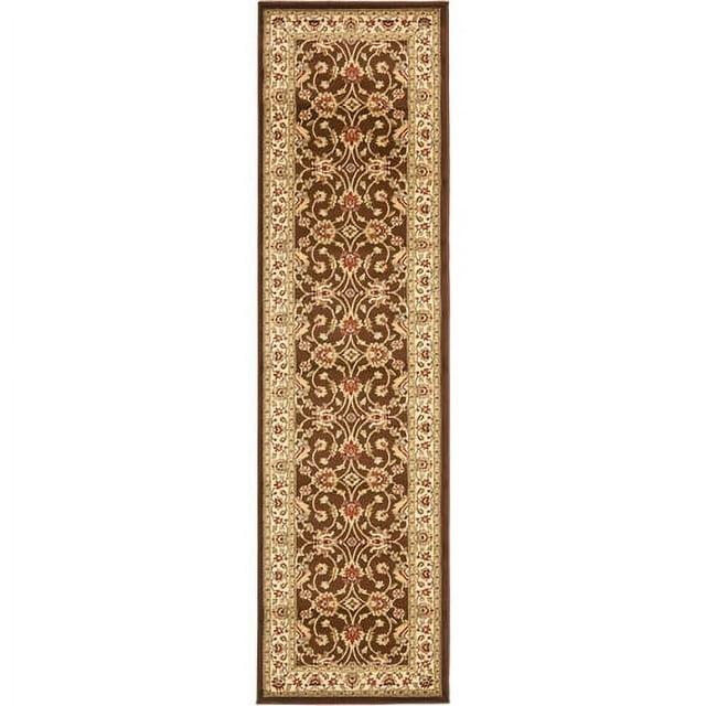 Lyndhurst LNH553 Power Loomed Runner Rug - Brown/Ivory - 2'3"x8' - Safavieh