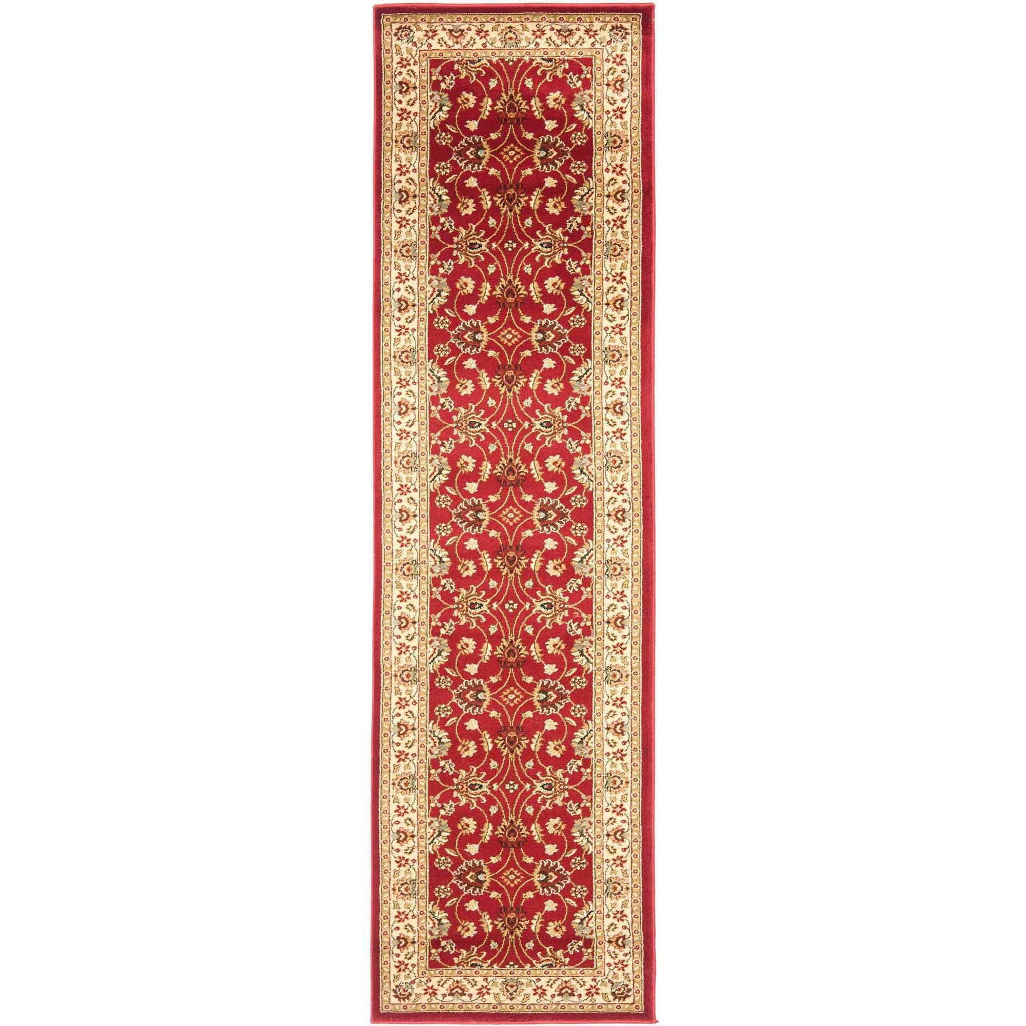 Lyndhurst LNH553 Power Loomed Runner Rug - Red/Ivory - 2'3"x8' - Safavieh.