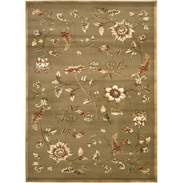 Lyndhurst LNH552 Power Loomed Area Rug - Green/Multi - 6'7"x9'6" - Safavieh